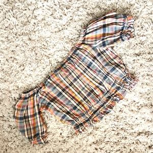 American Eagle Women's Plaid Crop Top  Sz M